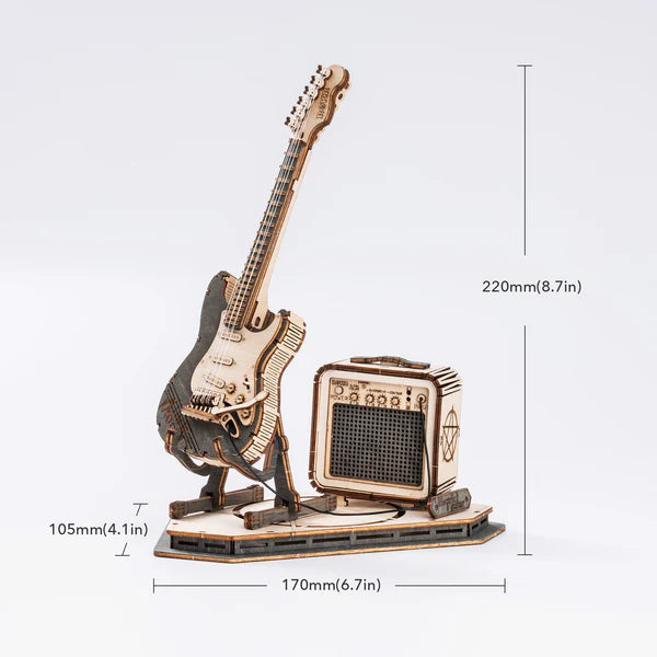 Electric Guitar Model 3D Wooden Puzzle TG605K