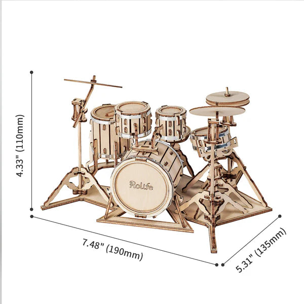 Drum Kit 3D Wooden Puzzle TG409